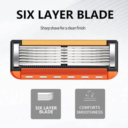 24/48PCS Razor Blade Refill Kit with Handle, Precision Stainless Steel Blades for Face, Head & Body Shaving